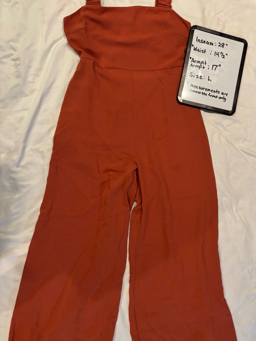 Sadie & Sage Rust Orange Wide-Leg Jumpsuit